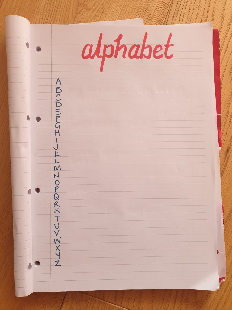 eat the alphabet chart
