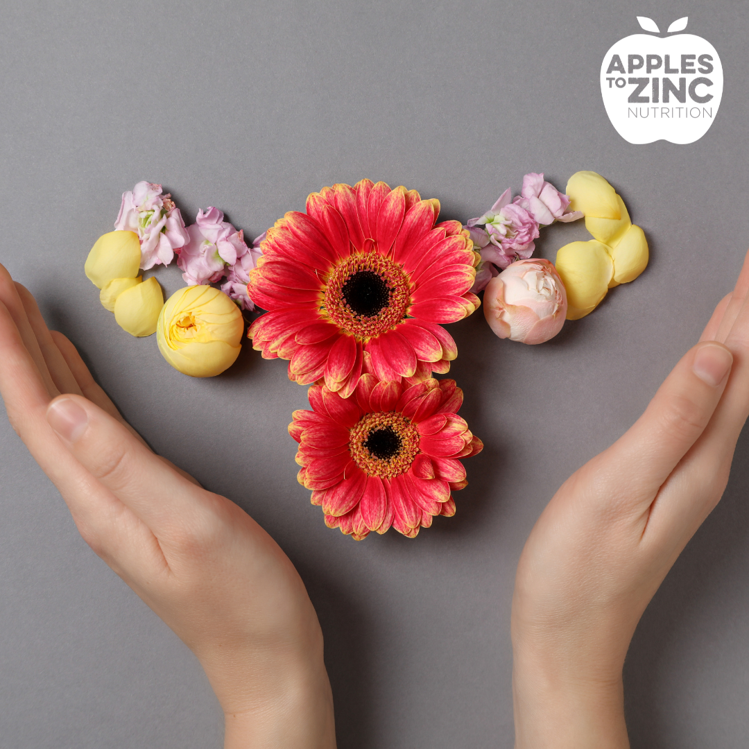 Woman holding a uterus